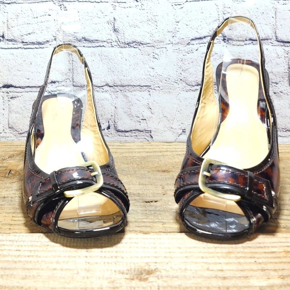 COLE HAAN - Kitten heel, animal print, patent leather, size 8.5B - Picture 4 of 7